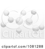 Poster, Art Print Of 3d White Molecular Structure With Shadows