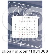 Clipart December 2012 Calendar Over Purple Gray With Vines Royalty Free Vector Illustration
