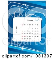 Poster, Art Print Of February 2012 Calendar Over Blue With Vines