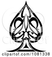 Poster, Art Print Of Black And White Tribal Spade Tattoo Design Element