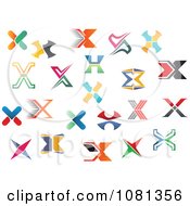 Poster, Art Print Of Set Of Colorful Letter X Logos