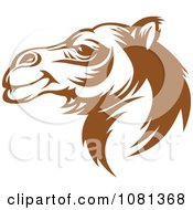 Poster, Art Print Of Brown And White Camel Face Profile