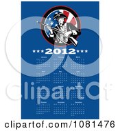 Clipart 2012 Calendar With A Patriot Soldier 4 Royalty Free Vector Illustration by patrimonio