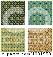 Poster, Art Print Of Set Of Seamless Pattern Background Designs 5