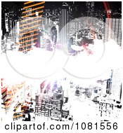 Poster, Art Print Of City Urban Grunge Background With Tracks And Bright Light