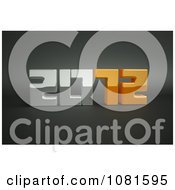 Clipart 3d Silver And Orange 2012 Royalty Free CGI Illustration