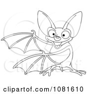 Poster, Art Print Of Outlined Presenting Vampire Bat