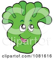 Clipart Happy Green Sea Anemone Royalty Free Vector Illustration