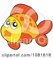 Clipart Shy Goldfish Royalty Free Vector Illustration by visekart