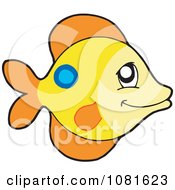 Clipart Yellow Tropical Fish Royalty Free Vector Illustration