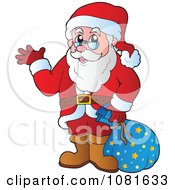 Poster, Art Print Of Santa With A Starry Sack