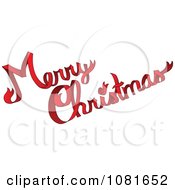 Poster, Art Print Of Red Ribbon Merry Christmas Greeting