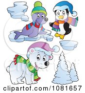 Clipart Seal Polar Bear And Penguin Royalty Free Vector Illustration