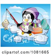 Poster, Art Print Of Penguin Fishing On Ice