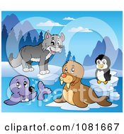 Poster, Art Print Of Wolf Walrus Penguin And Seal