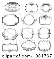 Clipart Set Of Black And White Ornate Frame Design Elements Royalty Free Vector Illustration by vectorace #COLLC1081767-0166