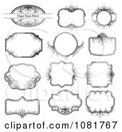 Poster, Art Print Of Set Of Black And White Ornate Frame Design Elements