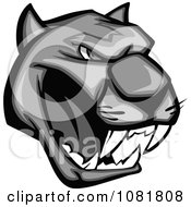 Poster, Art Print Of Grayscale Growling Panther Head