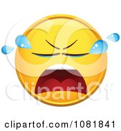 Clipart Yellow Smiley Emoticon Face Crying Royalty Free Vector Illustration