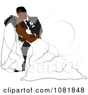Poster, Art Print Of Romantic Black Groom Dipping And Kissing The Bride While Dancing