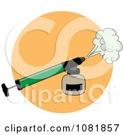 Clipart Green And Tan Bug Insecticide Sprayer Royalty Free Vector Illustration