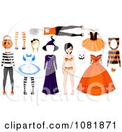 Poster, Art Print Of Teenage Doll With Halloween Costumes