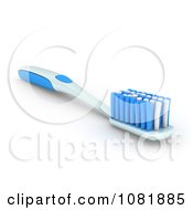 Clipart 3d Blue Toothbrush Royalty Free CGI Illustration
