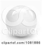 Clipart 3d Shiny White Orb Royalty Free CGI Illustration