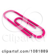 Poster, Art Print Of 3d Pink Paperclip 2