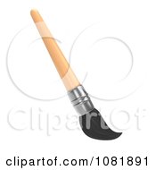 Clipart 3d Wooden Paintbrush Royalty Free CGI Illustration