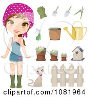 Poster, Art Print Of Gardening Woman With Tools