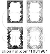 Poster, Art Print Of Four Black And White Frame Borders With Copyspace 4