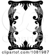 Poster, Art Print Of Black And White Frame Border With Copyspace 8