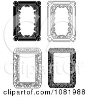 Poster, Art Print Of Four Black And White Frame Borders With Copyspace 1