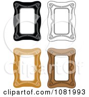 Poster, Art Print Of Brown And Black And White Frame Borders With Copyspace
