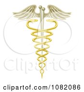 Clipart 3d Caduceus With Snakes And Acupuncture Needles Royalty Free Vector Illustration