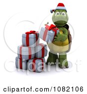 Poster, Art Print Of 3d Tortoise Stacking Christmas Gifts