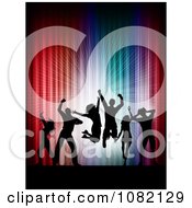 Poster, Art Print Of Silhouetted Dance Team Against Colorful Lights