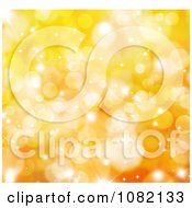 Poster, Art Print Of Orange Golden Sparkly Christmas Background