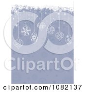 Poster, Art Print Of Christmas Baubles Suspended Over Faded Snowflakes