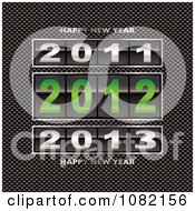Clipart Carbon Fiber Background With New Year Tickers Royalty Free Vector Illustration