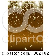Poster, Art Print Of Background Of Glowing Lights Or Sparks Over Orange