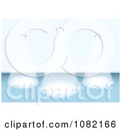 Poster, Art Print Of Light Blue Background With Bright Stage Lights