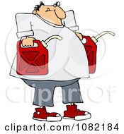 Poster, Art Print Of Man Carrying Two Gas Cans