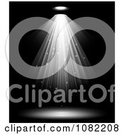 Clipart White Spotlight Shining Down Over Black Royalty Free Vector Illustration