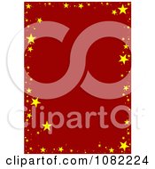Poster, Art Print Of Red Background Bordered With Golden Stars