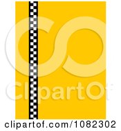 Poster, Art Print Of Solid Yellow Background With Vertical Taxi Checkers