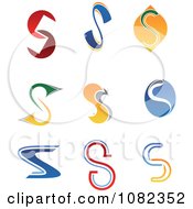 Clipart Abstract Letter S Logos Royalty Free Vector Illustration