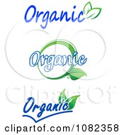 Clipart Green And Blue Organic Icons Royalty Free Vector Illustration