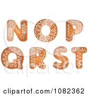 Clipart Gingerbread Letters N Through T Design Elements Royalty Free Vector Illustration